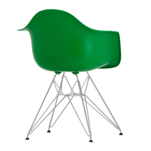 Cadeira de Braços em Plástico Eames DAR / Base Cromada